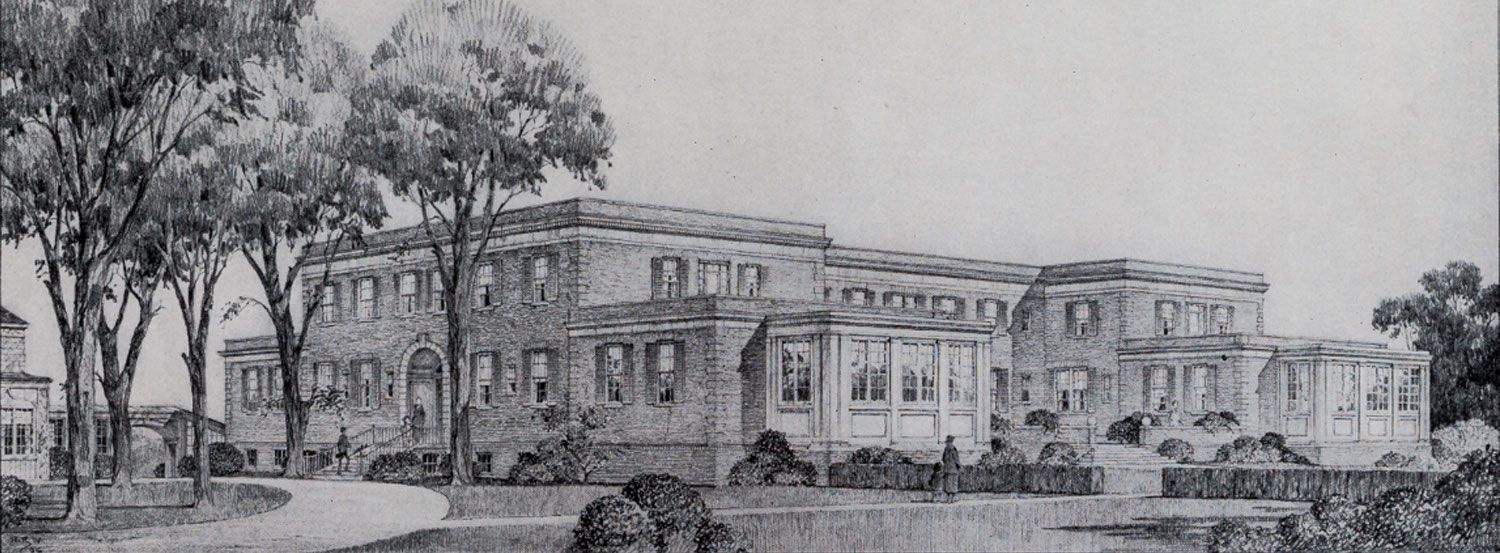Historical drawing of Princeton building